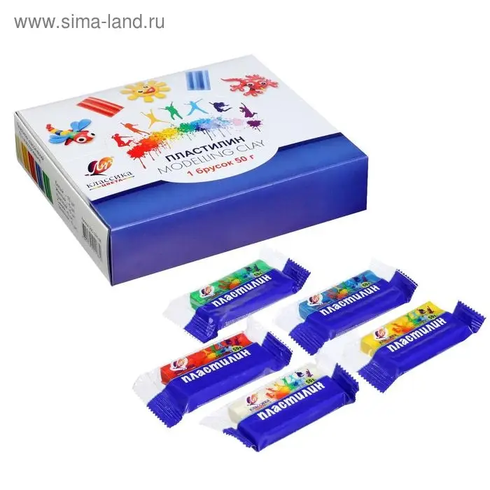 Пластилин 50 г Пластилин 50 г "Классика", микс