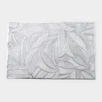 Салфетка сервировочная на стол Доляна &laquo;Листопад&raquo;, 45&times;30 см, серебряная