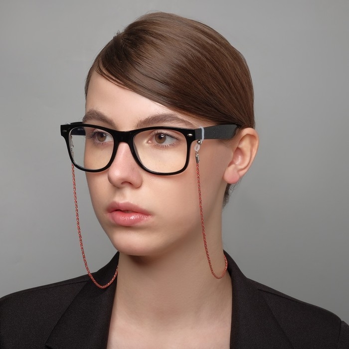 Цепочка для очков «Эстетика» №32, цвет красно-серебристый, 70 см Цепочка для очков «Эстетика» №32, цвет красно-серебристый, 70 см