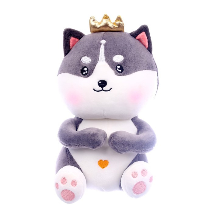 Мягкая игрушка «Хаски с короной»