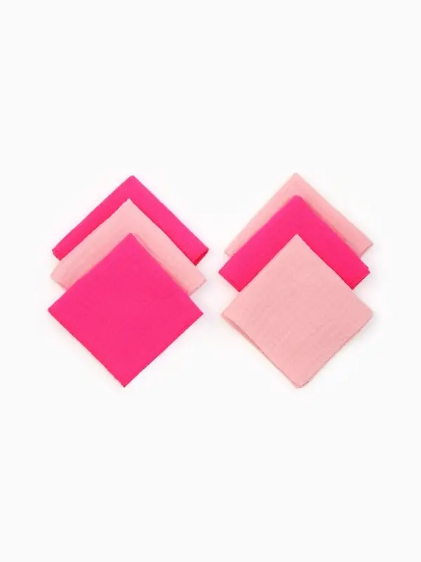 Платки носовые детские &laquo;Крошка Я&raquo; Bright star, 20&times;20 см, набор 6 шт., муслин, 100 % хлопок, розовые