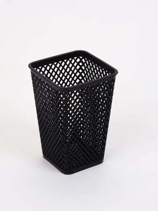 Корзины для хранения &laquo;Аура&raquo;, набор 4 шт.: 7.5&times;7.5&times;18 см, чёрные