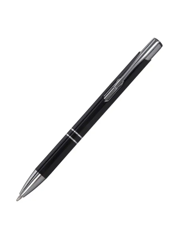 Ручка под логотип Calligrata, шариковая, автоматическая, синий стержень, узел 0.7 мм, корпус чёрный