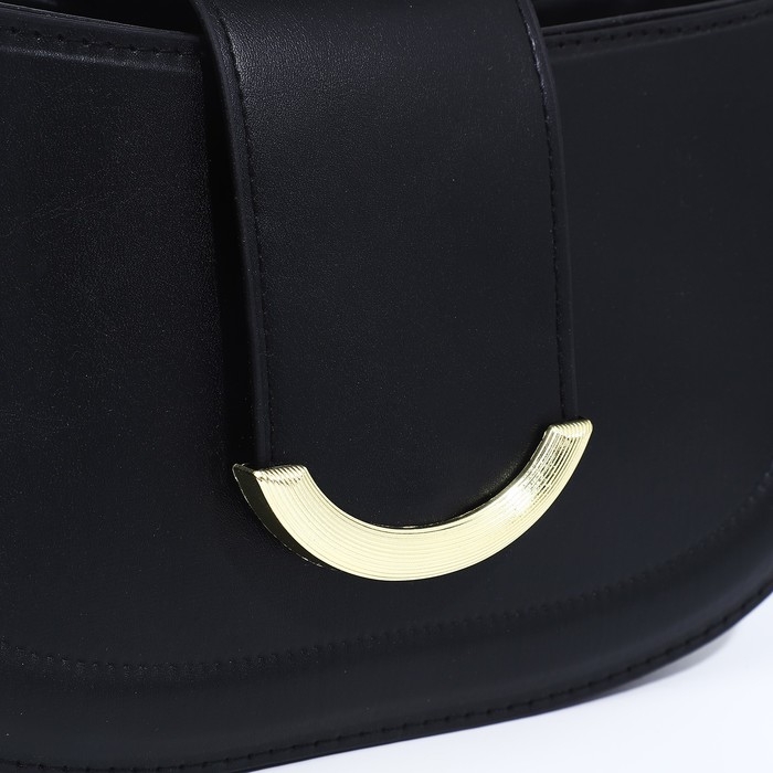 Сумка-багет на молнии, цвет чёрный Сумка-багет на молнии, цвет чёрный