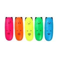 Маркер текстовыделитель мини 1-5мм BRAUBERG KIDS "CUTE CATS NEON", микс, в пласт банке