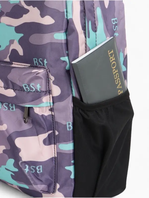 Рюкзак школьный для девочки, 30&times;13&times;42 см, сиреневый