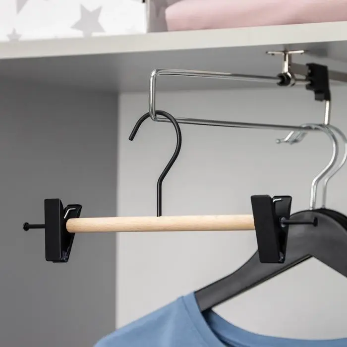 Плечики для брюк и юбок SAVANNA Wood, 28×11,5×2,8 см, цвет чёрный Плечики для брюк и юбок SAVANNA Wood, 28×11,5×2,8 см, цвет чёрный