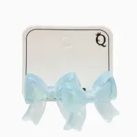 Серьги пластик &laquo;Бантик&raquo;, перламутровый, голубые