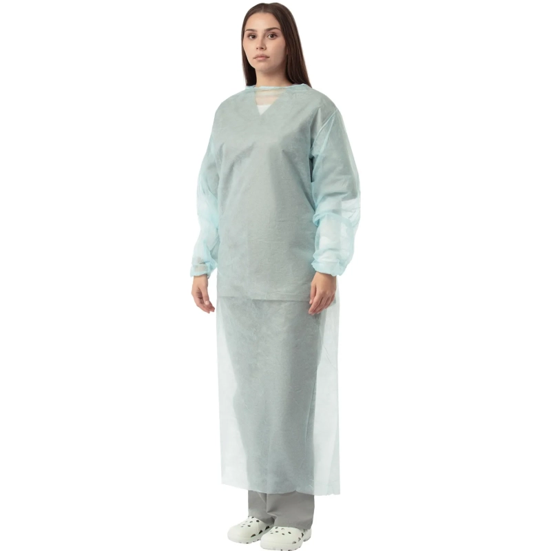 Халат хирург. стер.,рук.резинка,140см,&nbsp; пл.42 р.XL(52-54) Инмедиз
