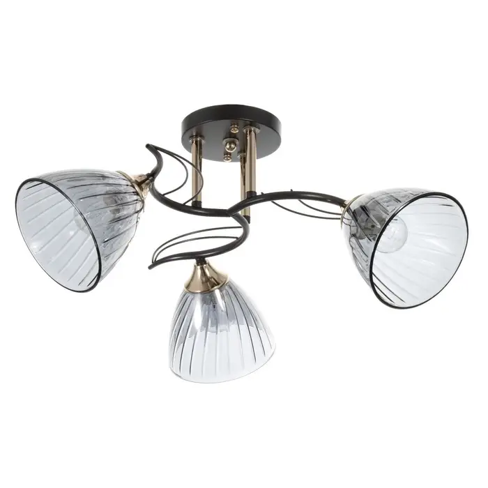 Светильник потолочный BayerLux &laquo;Сальма&raquo;, люстра 3хЕ27, 40 Вт, чёрный, 54&times;54&times;24 см