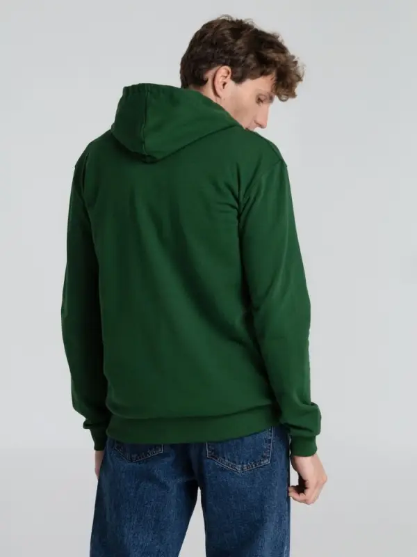 Толстовка на молнии с капюшоном Siverga Heavy 2.0, темно-зеленая, размер XS
