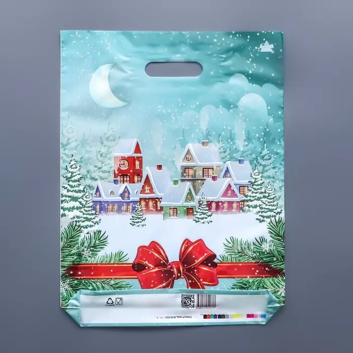 Пакет «Снежный город», полиэтиленовый с вырубной ручкой, 40×31 см Пакет «Снежный город», полиэтиленовый с вырубной ручкой, 40×31 см