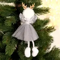 Елочная игрушка мягкая &laquo;Кукла&raquo;, на подвесе, цвет МИКС