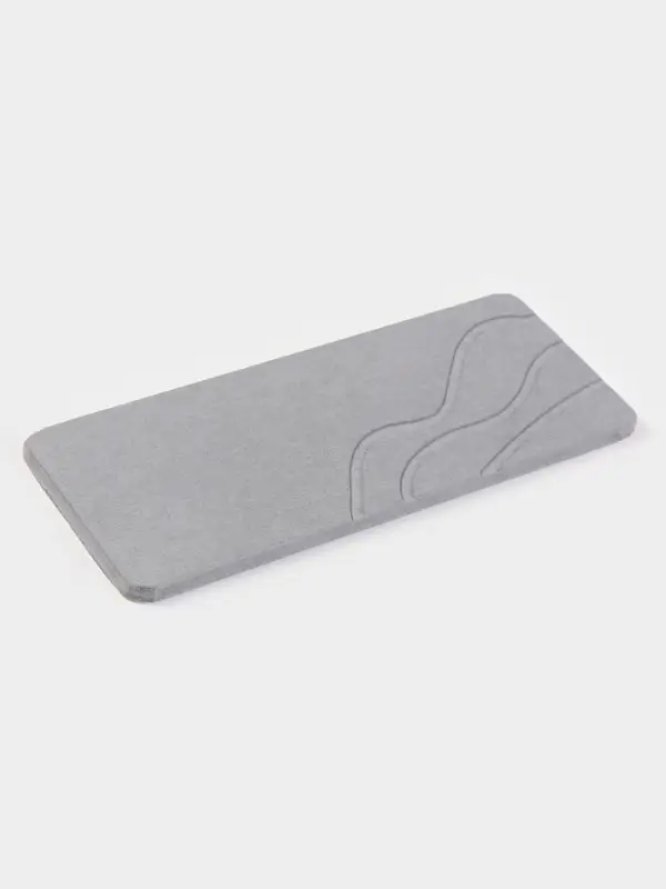Подставка диатомитовая для губки и аксессуаров для ванной, 25&times;10 см, серая