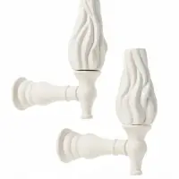 Крючок - держатель для штор CAPPIO KS051, алюминий, белый, 2 шт.