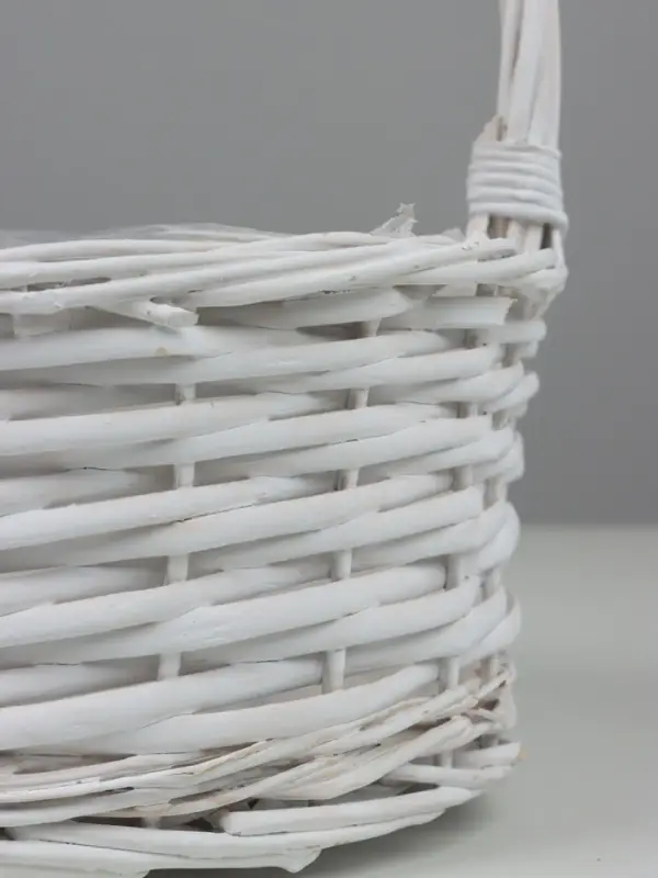 Корзина плетеная (ива) D26х18 H10 HH30 b23х14, 1 шт., белый