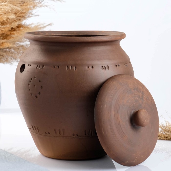 Банка для хранения лука 5 л, роспись, молочение Банка для хранения лука 5 л, роспись, молочение