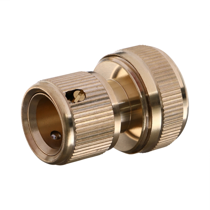 Коннектор, 3/4 Коннектор, 3/4" (19 мм), быстросъёмное соединение, латунь, Greengo