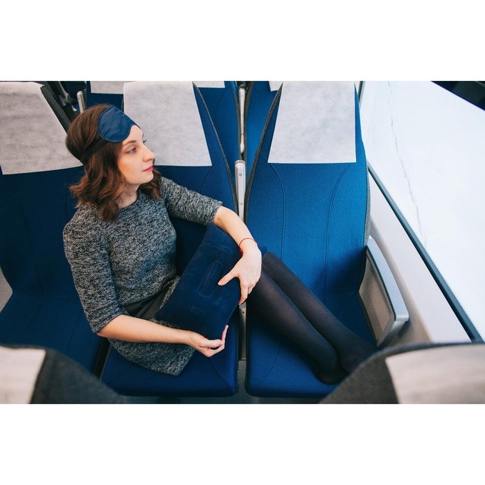 Подушка дорожная, надувная, 38 × 24 см, цвет МИКС Подушка дорожная, надувная, 38 × 24 см, цвет МИКС