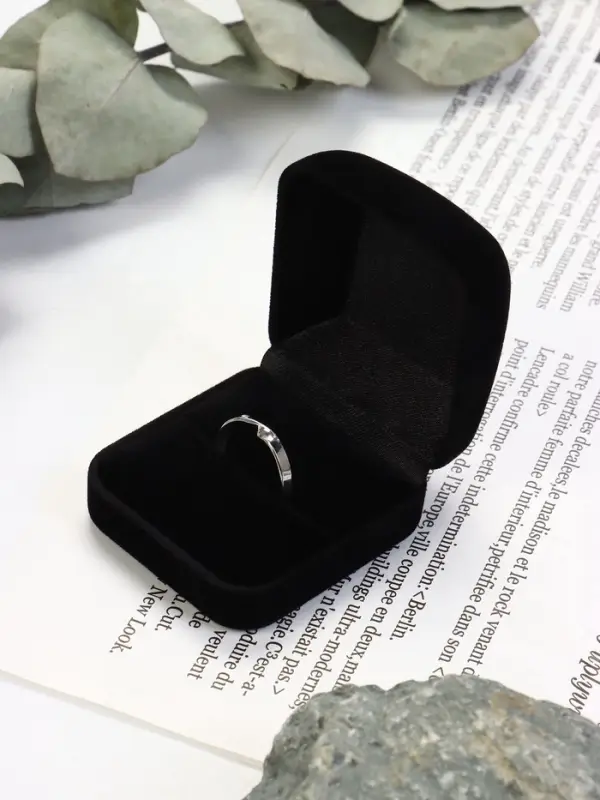 Футляр под кольцо, серьги &laquo;Квадро&raquo;, бархатный, 5.5&times;5 см, чёрный