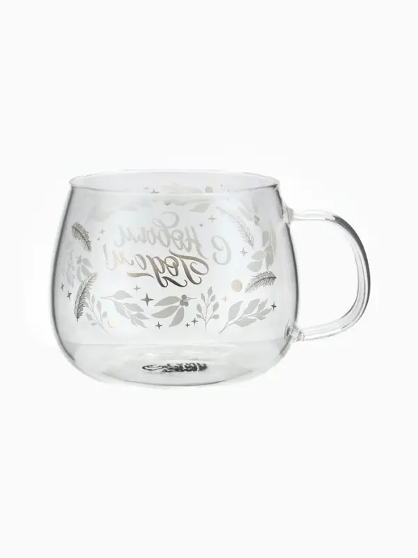 Кружка новогодняя стеклянная &laquo;С Новым годом! Чудесное время&raquo;, 400 мл