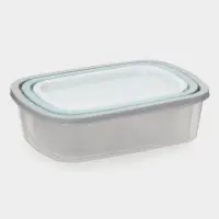 Набор пищевых контейнеров SparkPlast BioFresh, 3 шт.: 500 мл, 1 л, 1.6 л, прозрачный, крышки МИКС