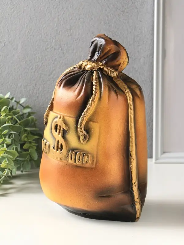 Копилка для денег &laquo;Мешок: сто тысяч&raquo;, гипс, коричневый, 14&times;20&times;32 см