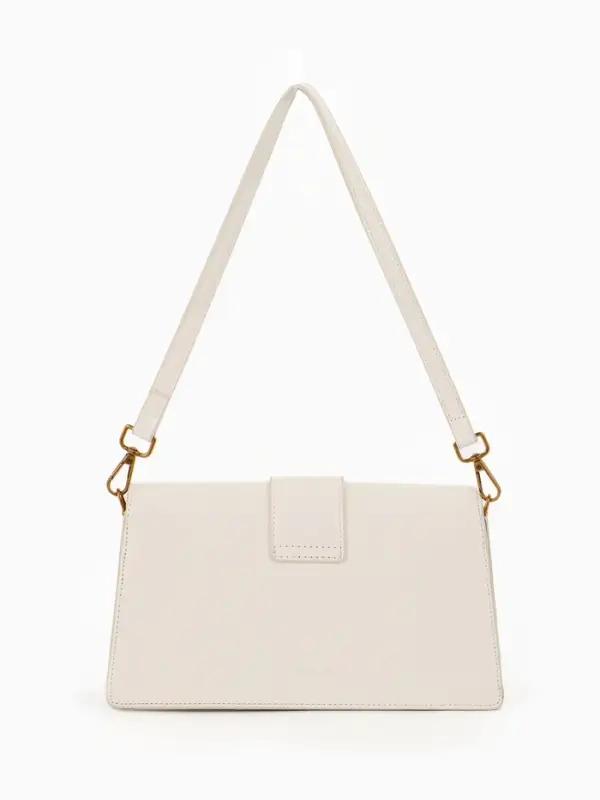Сумка женская мессенджер TEXTURA на клапане, 26&times;8.5&times;14 см, молочная