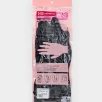 Перчатки хозяйственные латексные Доляна, размер XL, химически стойкие, чёрные