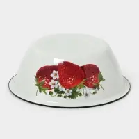 Миска эмалированная, 2 л, белая