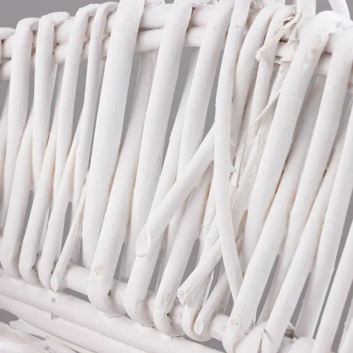 Корзина плетёная для хранения Tasa, из лозы, с ручкой, белая, набор 3 шт.