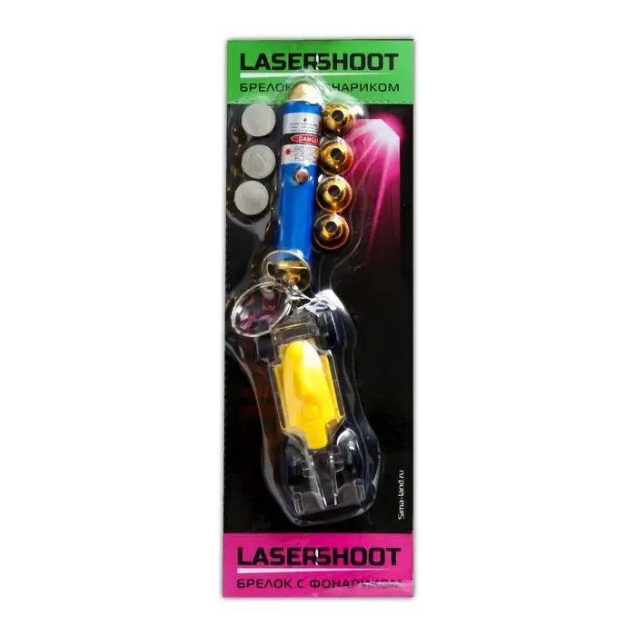 Фонарик свет + лазер 5 насадок Фонарик свет + лазер 5 насадок "Машинка" МИКС