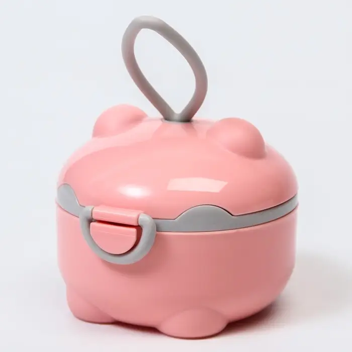 Контейнер для детского питания Мишка 1, 150 мл, розовый