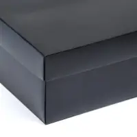Коробка подарочная складная, упаковка, крышка-дно, чёрная, 24&times;17&times;8 см