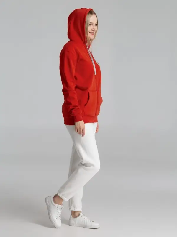 Толстовка на молнии с капюшоном Unit Siverga Heavy красная, размер S Толстовка на молнии с капюшоном Unit Siverga Heavy красная, размер S