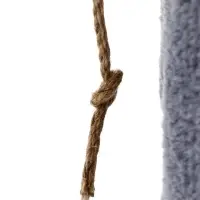 Комплекс для кошек с когтеточкой, 58&times;38&times;70 см, с лежанкой, джут, серый