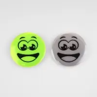 Светоотражающий значок &laquo;Удивлённый смайл&raquo;, d=5.8 см, жёлтый