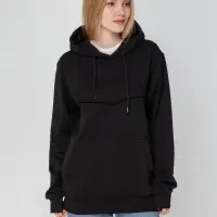 Худи унисекс с карманом на груди Chest Pocket, черное, размер XL/2XL