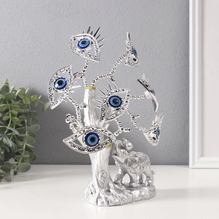 Сувенир от сглаза Сувенир от сглаза "Дерево - Глаз Назара со слоном" 6,5х12х20,5 см