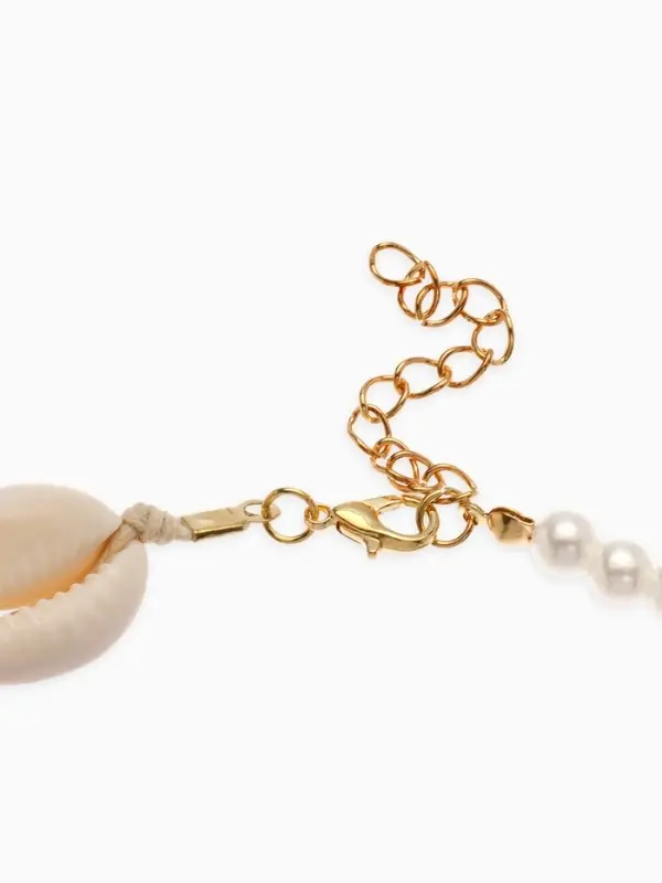 Чокер &laquo;Морская звезда&raquo;, белый в золоте, 42 см