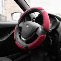 Спонжевая оплетка руля AVS SP-426M-RD ( размер M, красный) - Серия "Sponge"