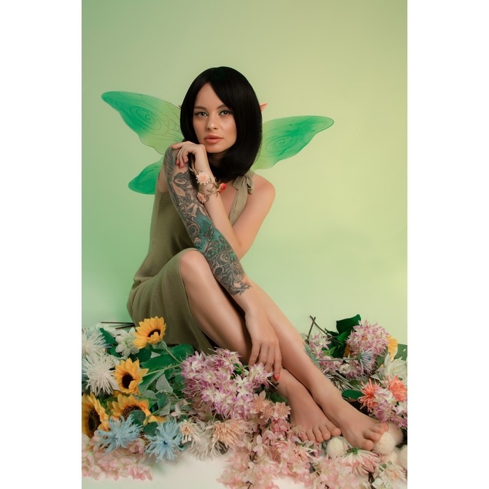 Парик искусственный, с чёлкой, имитация кожи, 30 см, цвет каштановый Парик искусственный, с чёлкой, имитация кожи, 30 см, цвет каштановый