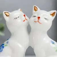 Фигурка керамика &laquo;2 котёнка в цветочек&raquo;, 9.5&times;4.5&times;10.6 см