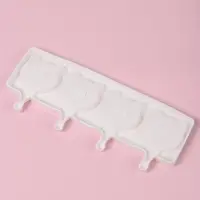 Форма для мороженого &laquo;Коты&raquo;, силикон, 38&times;14.5&times;2.5 см, 4 ячейки, МИКС