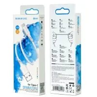 Кабель BX80 USB Type-C 1M 3A Borofone белый