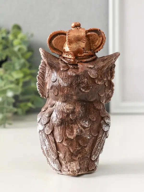 Фигура Фигура "Сова императорская" размер 15х8х6 см, гипс, коричневый