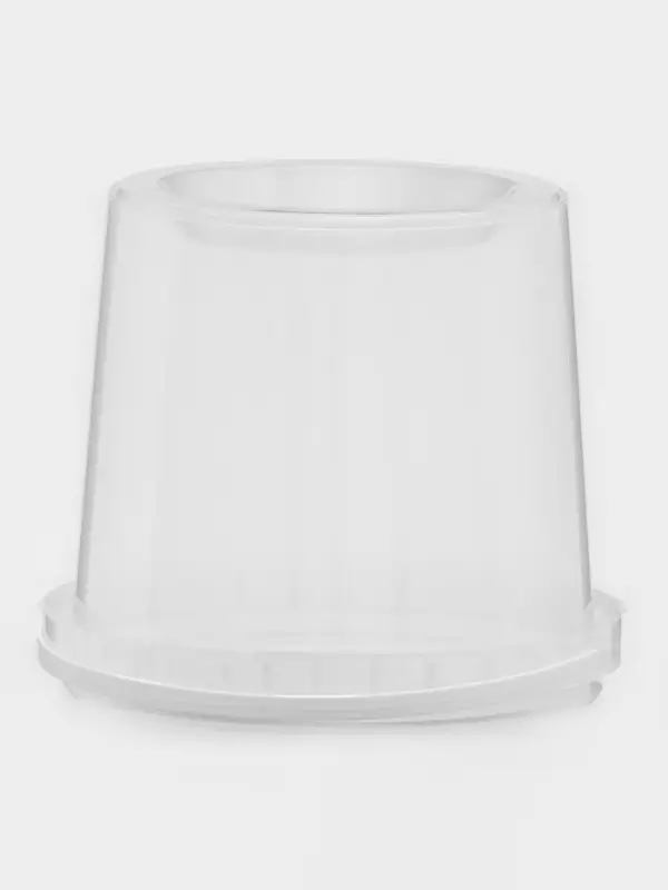 Ведро с ручкой одноразовое, пластик, 1 л, пищевое, прозрачное