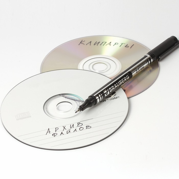 Mаркер для CD/DVD 0.5 мм, BRAUBERG, чёрный Mаркер для CD/DVD 0.5 мм, BRAUBERG, чёрный