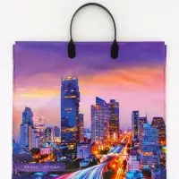 Пакет &laquo;Пульс города&raquo;, полиэтиленовый с пластиковой ручкой, 37&times;34 см, 80 мкм