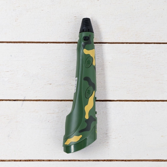 3D ручка Luazon, трафареты и 150 метров пластика комплекте, работа с ABS и PLA, хаки 3D ручка Luazon, трафареты и 150 метров пластика комплекте, работа с ABS и PLA, хаки